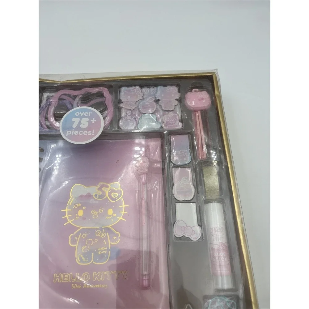 New Hello Kitty 50th Anniversary DIY Journal Set 75+ Pieces (GA) Never Used